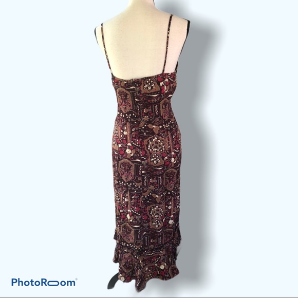 Scarlett | Brown Floral Summer Dress - Picture 6 of 7